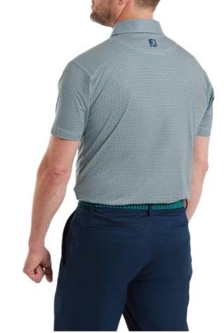 FootJoy Nautical Flag Print Lisle polo homme, field green/navy