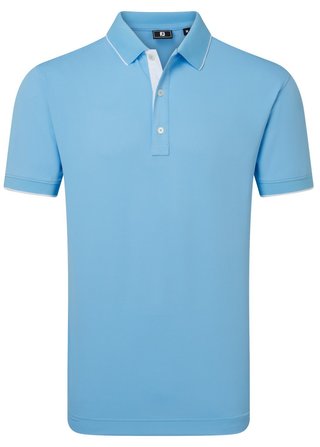FootJoy FJ Wordmark Pique polo homme, blue reef
