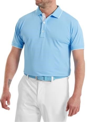 FootJoy FJ Wordmark Pique polo homme, blue reef