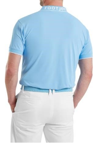 FootJoy FJ Wordmark Pique polo homme, blue reef