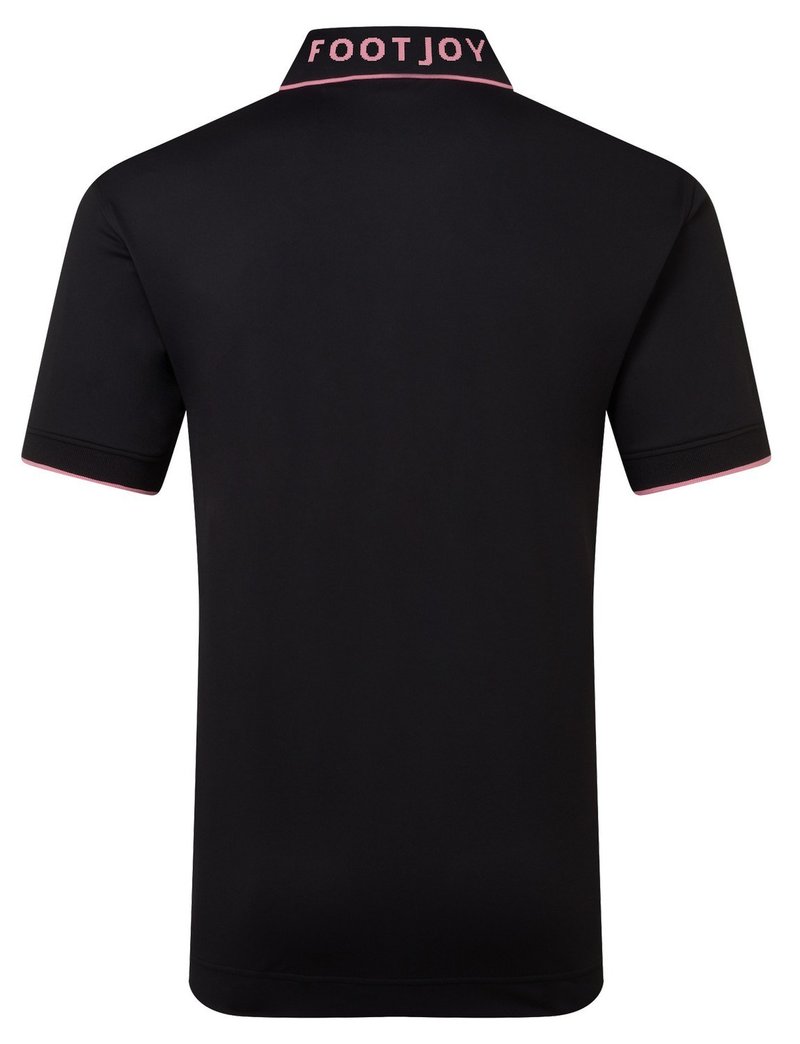 FootJoy FJ Wordmark polo homme, pique black