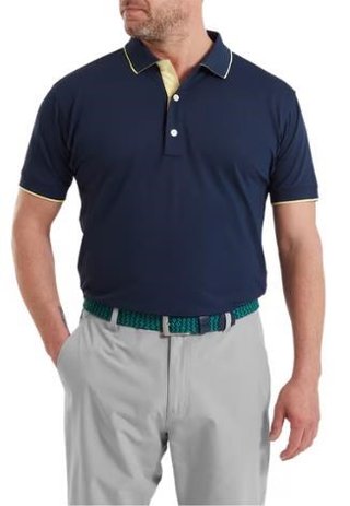 FootJoy FJ Wordmark Pique polo homme, navy
