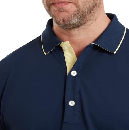 FootJoy FJ Wordmark Pique polo homme, navy