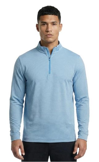 FootJoy Ottoman Stripe Chill-Out sweat-shirt homme, chambray/coastal blue