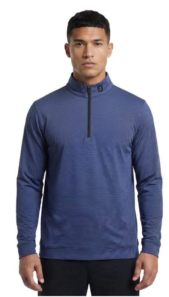FootJoy Ottoman Stripe Chill-Out sweatshirt homme, black/vivid violet