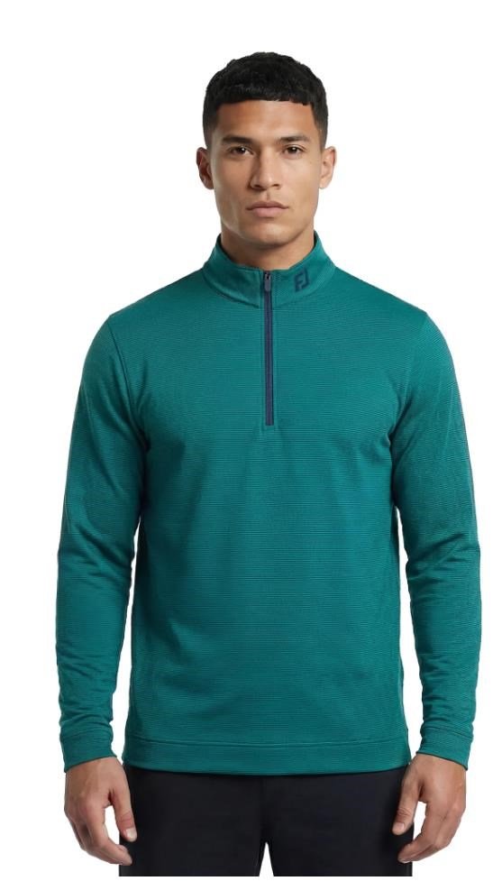 FootJoy Ottoman Stripe Chill-Out sweatshirt homme, navy/field green