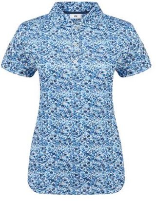 FootJoy Cap Sleeve Lisle polo femme, navy floral print
