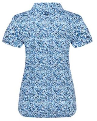 FootJoy Cap Sleeve Lisle polo femme, navy floral print