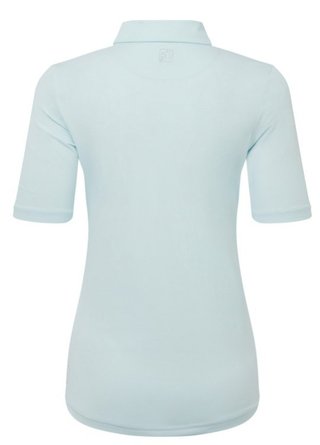 FootJoy Half Sleeve Ruched Lisle polo femme, glacial blue
