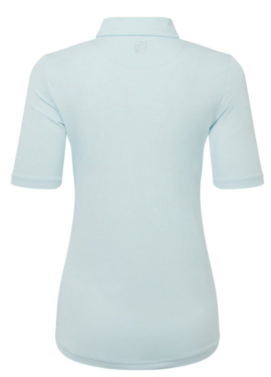 FootJoy Half Sleeve Ruched Lisle polo femme, glacial blue