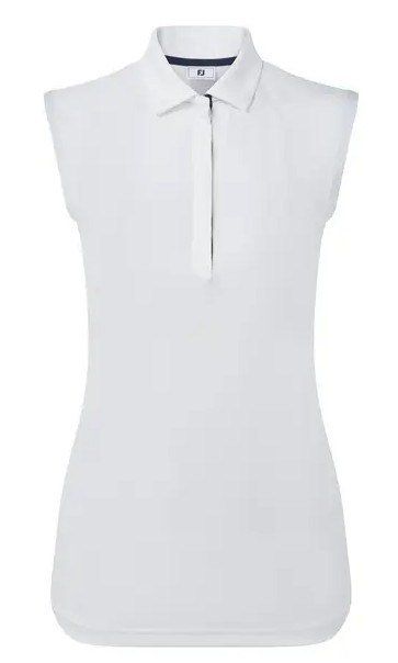 FootJoy Sleeveless Lisle polo femme, blanc