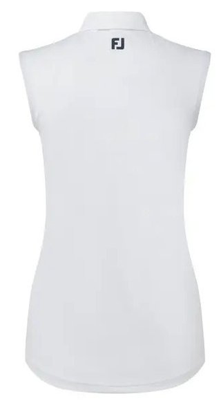 FootJoy Sleeveless Lisle polo femme, blanc