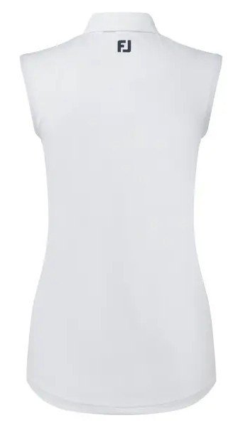 FootJoy Sleeveless Lisle polo femme, blanc