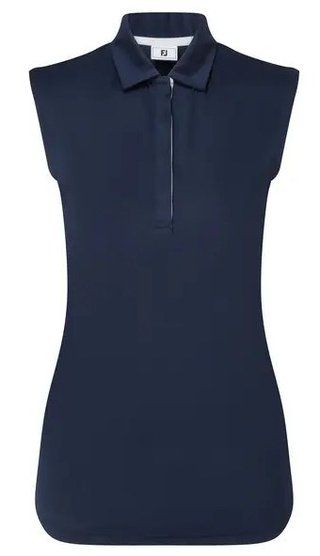 FootJoy Sleeveless Lisle polo femme, marine