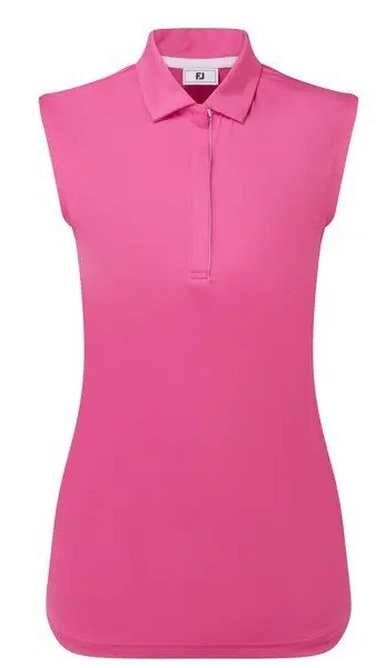 FootJoy Sleeveless Lisle polo femme, rose vif