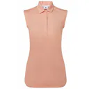FootJoy Sleeveless Lisle polo femme, desert peach