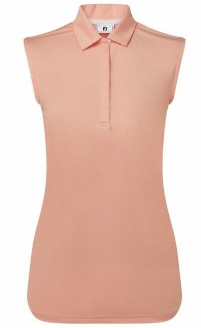 FootJoy Sleeveless Lisle polo femme, desert peach