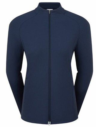 FootJoy Full-Zip Rib Midlayer pull femme, navy