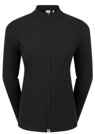 FootJoy Full-Zip Rib Midlayer sweatshirt femme, noir