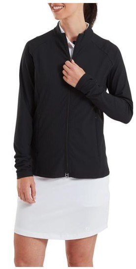 FootJoy Full-Zip Rib Midlayer sweatshirt femme, noir
