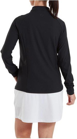 FootJoy Full-Zip Rib Midlayer sweatshirt femme, noir