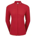 FootJoy Full-Zip Rib Midlayer pull femme, rouge