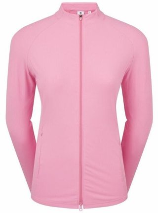 FootJoy Full-Zip Rib Midlayer pull femme, rose