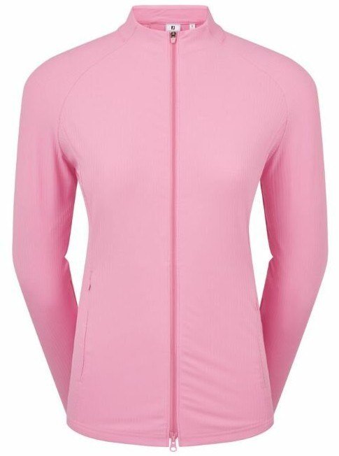 FootJoy Full-Zip Rib Midlayer pull femme, rose