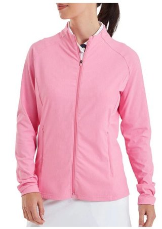 FootJoy Full-Zip Rib Midlayer pull femme, rose