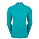 FootJoy Full-Zip Rib Midlayer pull femme zippé, tile blue