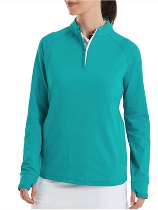 FootJoy Half-Zip Midlayer pull femme, tile blue
