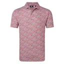 FootJoy Meadow Print Lisle polo homme, nantucket red/hambray/coastal blue