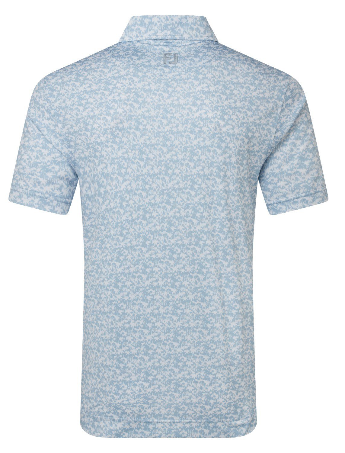 FootJoy Hidden Palm Print Lisle polo homme, chambray/white