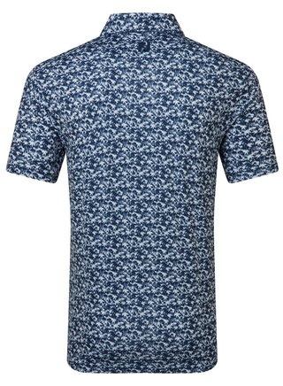 FootJoy Hidden Palm Print Lisle polo homme, navy/white