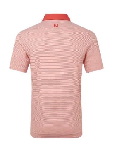 FootJoy Feeder Stripe Pique polo homme, nantucket red