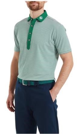 FootJoy Feeder Stripe Pique polo homme, field green