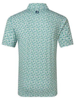 FootJoy Surfs Up Print Lisle polo homme, field green/white/sunshine/navy