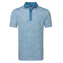 FootJoy Condensed Camo Print Lisle polo homme, white/chambray/coastal blue