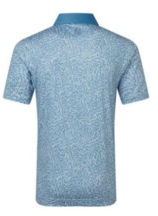 FootJoy Condensed Camo Print Lisle polo homme, white/chambray/coastal blue