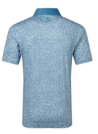 FootJoy Condensed Camo Print Lisle polo homme, white/chambray/coastal blue