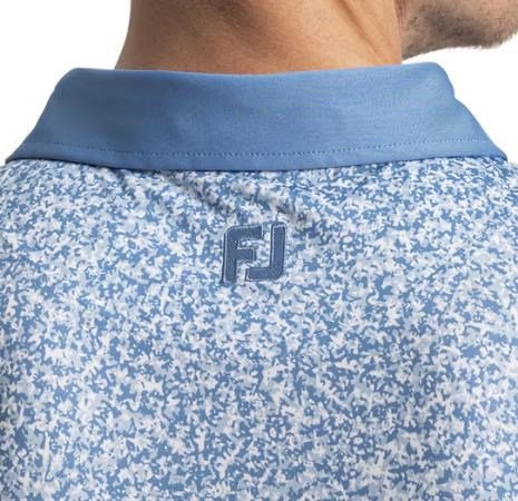 FootJoy Condensed Camo Print Lisle polo homme, white/chambray/coastal blue