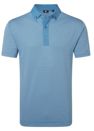 FootJoy Star Geo Jacquard polo homme, coastal blue