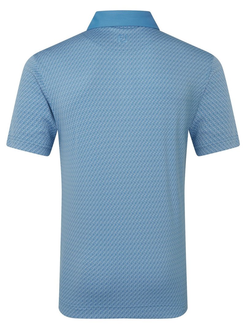 FootJoy Star Geo Jacquard polo homme, coastal blue