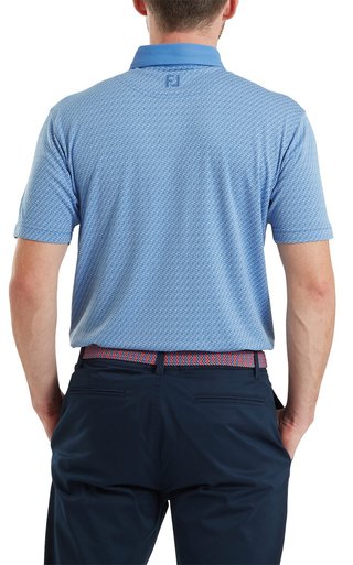 FootJoy Star Geo Jacquard polo homme, coastal blue