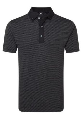 FootJoy Star Geo Jacquard polo homme, noir