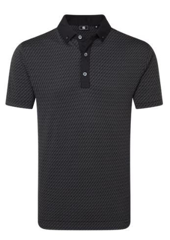 FootJoy Star Geo Jacquard polo homme, noir