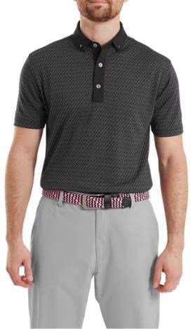 FootJoy Star Geo Jacquard polo homme, noir