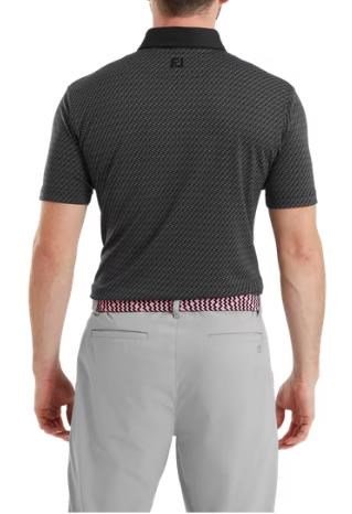 FootJoy Star Geo Jacquard polo homme, noir