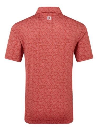 FootJoy Wingtip Floral Lisle polo homme, nantucket red/white