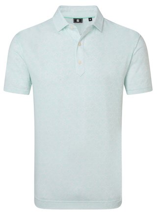 FootJoy Wingtip Floral Lisle polo homme, white/sea glass